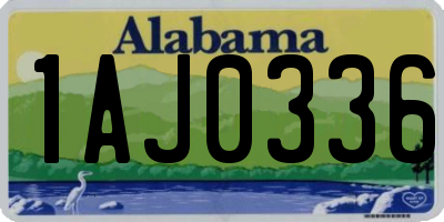 AL license plate 1AJ0336