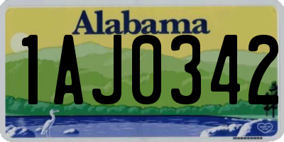 AL license plate 1AJ0342