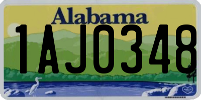 AL license plate 1AJ0348