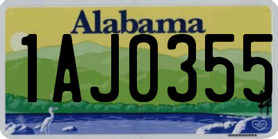 AL license plate 1AJ0355