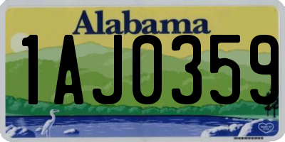 AL license plate 1AJ0359