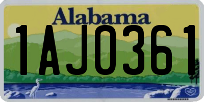 AL license plate 1AJ0361