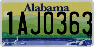 AL license plate 1AJ0363