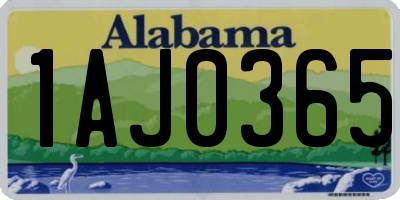 AL license plate 1AJ0365