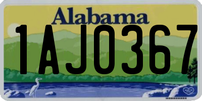 AL license plate 1AJ0367