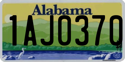 AL license plate 1AJ0370