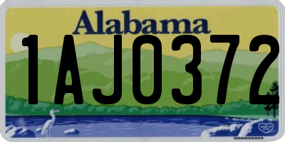 AL license plate 1AJ0372