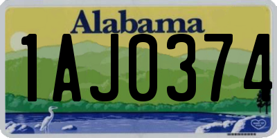 AL license plate 1AJ0374