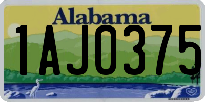 AL license plate 1AJ0375