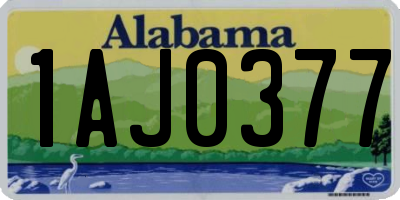AL license plate 1AJ0377
