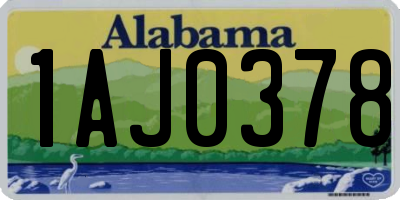 AL license plate 1AJ0378