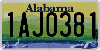 AL license plate 1AJ0381