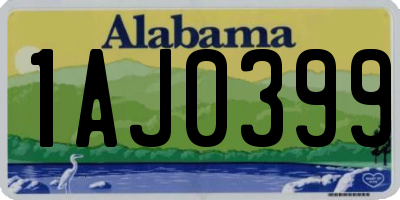 AL license plate 1AJ0399