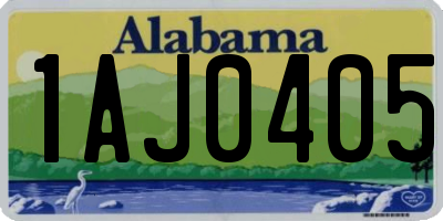 AL license plate 1AJ0405