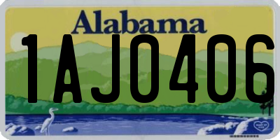 AL license plate 1AJ0406
