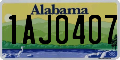 AL license plate 1AJ0407