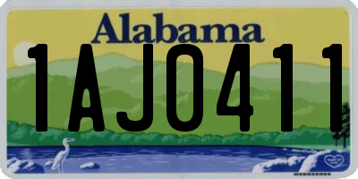AL license plate 1AJ0411