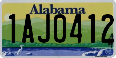 AL license plate 1AJ0412