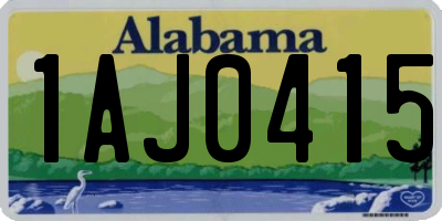 AL license plate 1AJ0415
