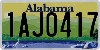 AL license plate 1AJ0417