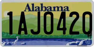 AL license plate 1AJ0420