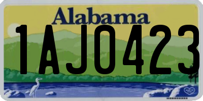 AL license plate 1AJ0423
