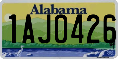 AL license plate 1AJ0426