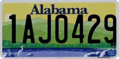 AL license plate 1AJ0429