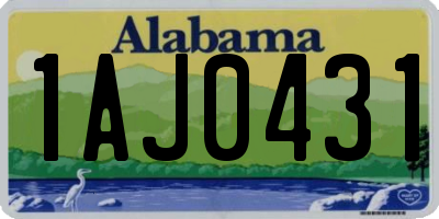 AL license plate 1AJ0431