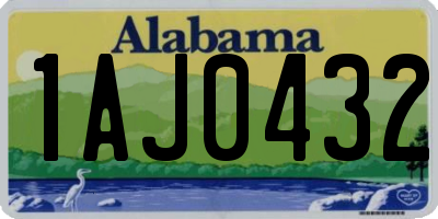 AL license plate 1AJ0432
