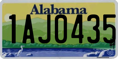 AL license plate 1AJ0435