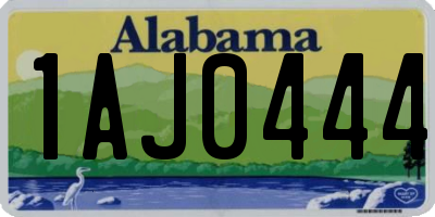 AL license plate 1AJ0444