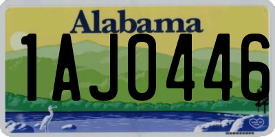 AL license plate 1AJ0446