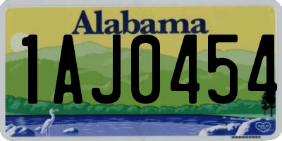 AL license plate 1AJ0454