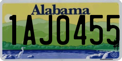 AL license plate 1AJ0455