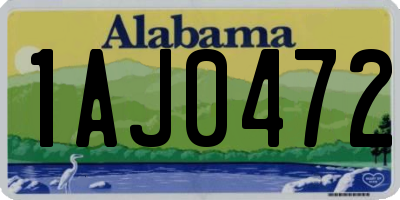 AL license plate 1AJ0472
