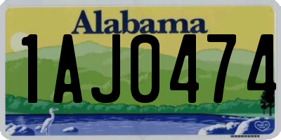 AL license plate 1AJ0474