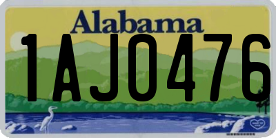 AL license plate 1AJ0476