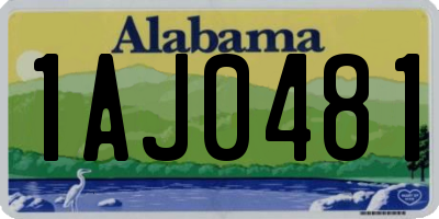 AL license plate 1AJ0481