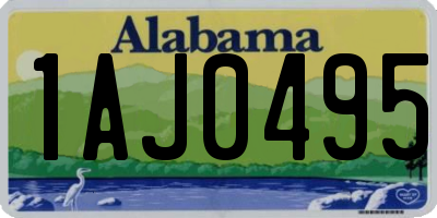 AL license plate 1AJ0495