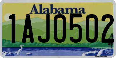 AL license plate 1AJ0502