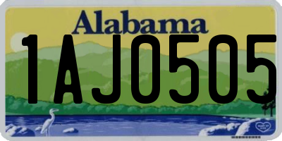 AL license plate 1AJ0505