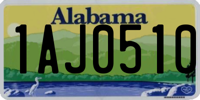 AL license plate 1AJ0510