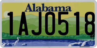 AL license plate 1AJ0518