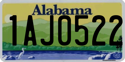 AL license plate 1AJ0522