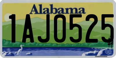 AL license plate 1AJ0525