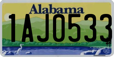 AL license plate 1AJ0533