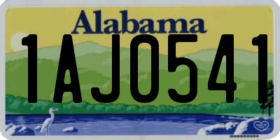 AL license plate 1AJ0541