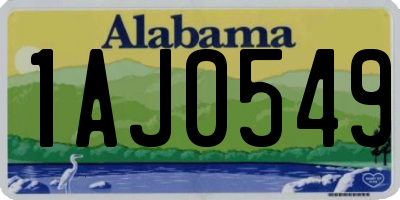 AL license plate 1AJ0549