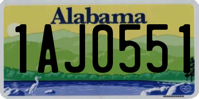 AL license plate 1AJ0551